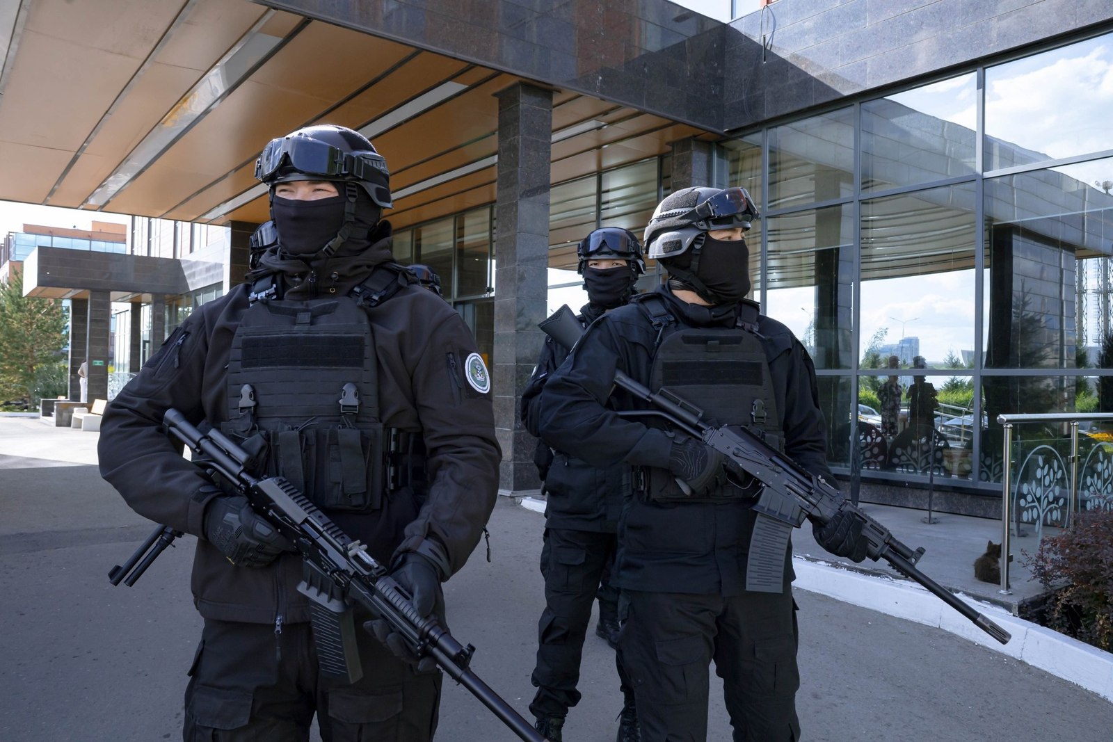 Members of the escort team